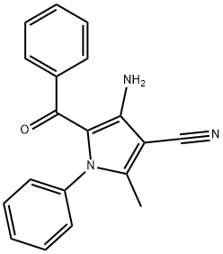 4-amino-5-benzoyl-2-methyl-1-phenyl-1H-pyrrole-3-carbonitrile 结构式
