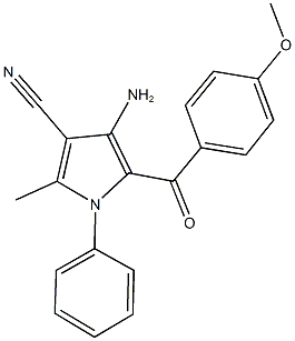 4-amino-5-(4-methoxybenzoyl)-2-methyl-1-phenyl-1H-pyrrole-3-carbonitrile 结构式