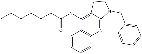 N-(1-benzyl-2,3-dihydro-1H-pyrrolo[2,3-b]quinolin-4-yl)heptanamide 结构式