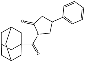 1-(1-adamantylcarbonyl)-4-phenyl-2-pyrrolidinone 结构式