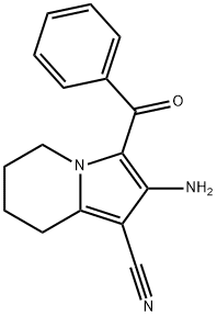 2-amino-3-benzoyl-5,6,7,8-tetrahydro-1-indolizinecarbonitrile 结构式