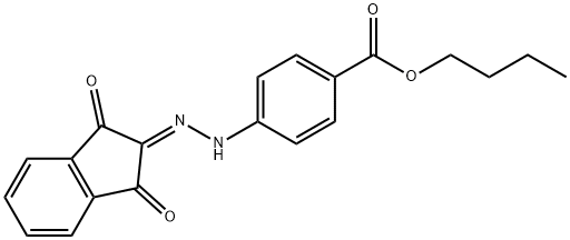 butyl 4-[2-(1,3-dioxo-1,3-dihydro-2H-inden-2-ylidene)hydrazino]benzoate 结构式