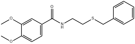 N-[2-(benzylsulfanyl)ethyl]-3,4-dimethoxybenzamide 结构式