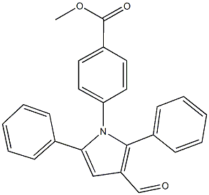 methyl 4-(3-formyl-2,5-diphenyl-1H-pyrrol-1-yl)benzoate 结构式