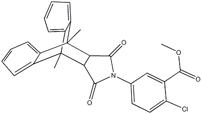 methyl 2-chloro-5-(1,8-dimethyl-16,18-dioxo-17-azapentacyclo[6.6.5.0~2,7~.0~9,14~.0~15,19~]nonadeca-2,4,6,9,11,13-hexaen-17-yl)benzoate 结构式