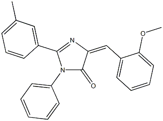 5-(2-methoxybenzylidene)-2-(3-methylphenyl)-3-phenyl-3,5-dihydro-4H-imidazol-4-one 结构式