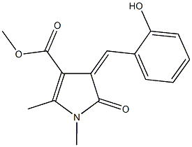 methyl 4-(2-hydroxybenzylidene)-1,2-dimethyl-5-oxo-4,5-dihydro-1H-pyrrole-3-carboxylate 结构式