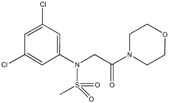 N-(3,5-dichlorophenyl)-N-[2-(4-morpholinyl)-2-oxoethyl]methanesulfonamide 结构式