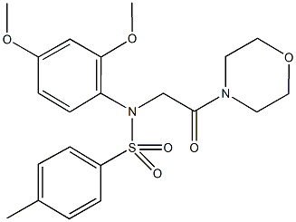 N-(2,4-dimethoxyphenyl)-4-methyl-N-[2-(4-morpholinyl)-2-oxoethyl]benzenesulfonamide 结构式