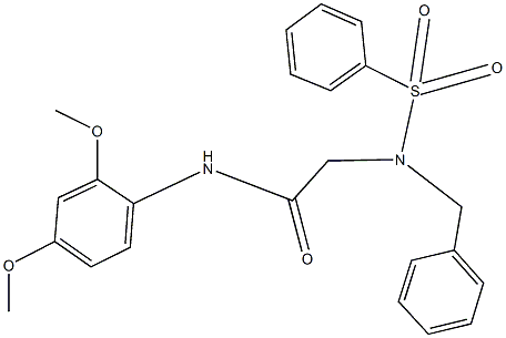2-[benzyl(phenylsulfonyl)amino]-N-(2,4-dimethoxyphenyl)acetamide 结构式