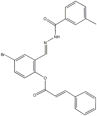 4-bromo-2-[2-(3-methylbenzoyl)carbohydrazonoyl]phenyl 3-phenylacrylate 结构式
