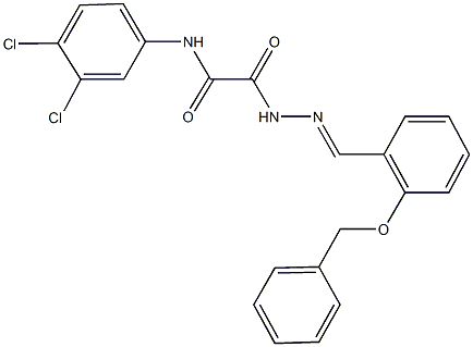 2-{2-[2-(benzyloxy)benzylidene]hydrazino}-N-(3,4-dichlorophenyl)-2-oxoacetamide 结构式