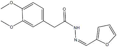 2-(3,4-dimethoxyphenyl)-N'-(2-furylmethylene)acetohydrazide 结构式