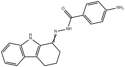 4-amino-N'-(2,3,4,9-tetrahydro-1H-carbazol-1-ylidene)benzohydrazide 结构式