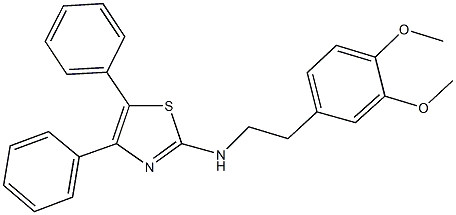 N-[2-(3,4-dimethoxyphenyl)ethyl]-4,5-diphenyl-1,3-thiazol-2-amine 结构式