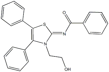 N-(3-(2-hydroxyethyl)-4,5-diphenyl-1,3-thiazol-2(3H)-ylidene)benzamide 结构式