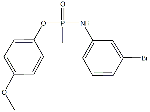 4-methoxyphenyl N-(3-bromophenyl)-P-methylphosphonamidoate 结构式