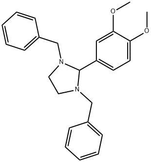 1,3-dibenzyl-2-(3,4-dimethoxyphenyl)imidazolidine 结构式
