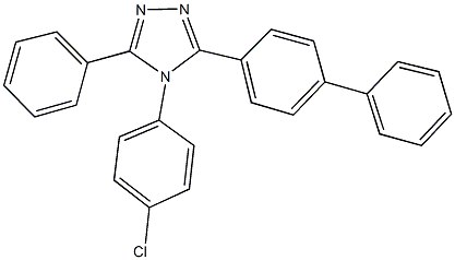 3-[1,1'-biphenyl]-4-yl-4-(4-chlorophenyl)-5-phenyl-4H-1,2,4-triazole 结构式