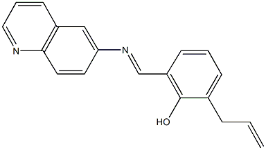 2-allyl-6-[(6-quinolinylimino)methyl]phenol 结构式
