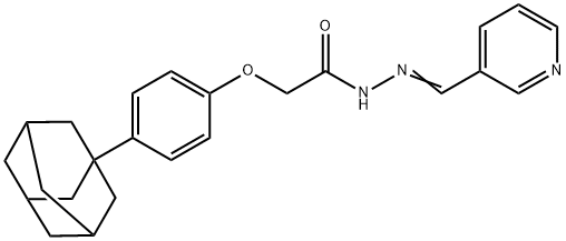 2-[4-(1-adamantyl)phenoxy]-N'-(3-pyridinylmethylene)acetohydrazide 结构式