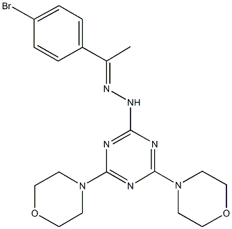 1-(4-bromophenyl)ethanone [4,6-di(4-morpholinyl)-1,3,5-triazin-2-yl]hydrazone 结构式