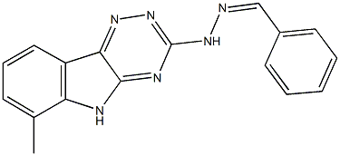 benzaldehyde (6-methyl-5H-[1,2,4]triazino[5,6-b]indol-3-yl)hydrazone 结构式