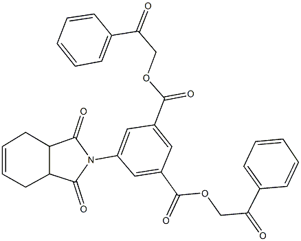 bis(2-oxo-2-phenylethyl) 5-(1,3-dioxo-1,3,3a,4,7,7a-hexahydro-2H-isoindol-2-yl)isophthalate 结构式