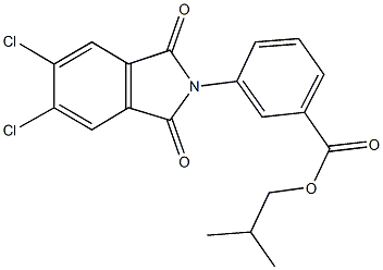 isobutyl 3-(5,6-dichloro-1,3-dioxo-1,3-dihydro-2H-isoindol-2-yl)benzoate 结构式