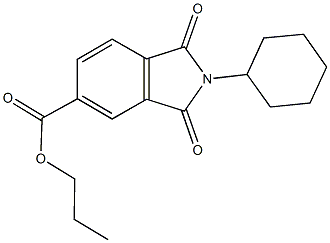 propyl 2-cyclohexyl-1,3-dioxo-5-isoindolinecarboxylate 结构式