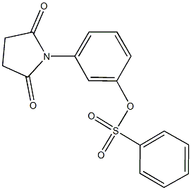 3-(2,5-dioxo-1-pyrrolidinyl)phenyl benzenesulfonate 结构式