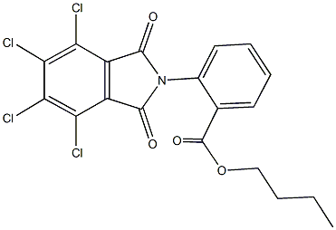 butyl 2-(4,5,6,7-tetrachloro-1,3-dioxo-1,3-dihydro-2H-isoindol-2-yl)benzoate 结构式
