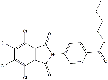 butyl 4-(4,5,6,7-tetrachloro-1,3-dioxo-1,3-dihydro-2H-isoindol-2-yl)benzoate 结构式