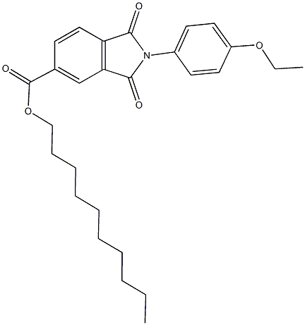 decyl 2-(4-ethoxyphenyl)-1,3-dioxoisoindoline-5-carboxylate 结构式