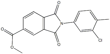 methyl 2-(3-chloro-4-methylphenyl)-1,3-dioxoisoindoline-5-carboxylate 结构式