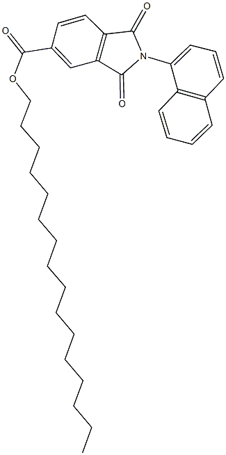 hexadecyl 2-(1-naphthyl)-1,3-dioxo-5-isoindolinecarboxylate 结构式