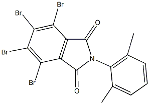 4,5,6,7-tetrabromo-2-(2,6-dimethylphenyl)-1H-isoindole-1,3(2H)-dione 结构式