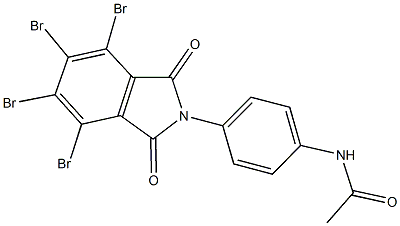 N-[4-(4,5,6,7-tetrabromo-1,3-dioxo-1,3-dihydro-2H-isoindol-2-yl)phenyl]acetamide 结构式