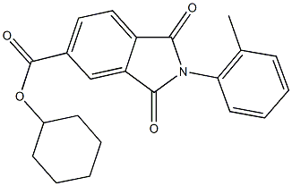 cyclohexyl 2-(2-methylphenyl)-1,3-dioxo-5-isoindolinecarboxylate 结构式