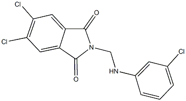 5,6-dichloro-2-[(3-chloroanilino)methyl]-1H-isoindole-1,3(2H)-dione 结构式