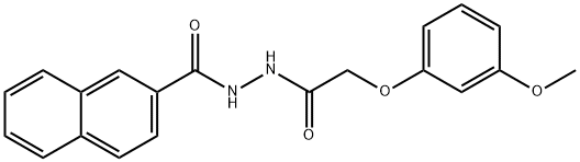 N'-[2-(3-methoxyphenoxy)acetyl]-2-naphthohydrazide 结构式