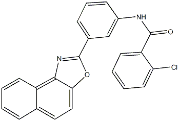 2-chloro-N-(3-naphtho[1,2-d][1,3]oxazol-2-ylphenyl)benzamide 结构式
