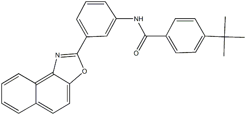 4-tert-butyl-N-(3-naphtho[1,2-d][1,3]oxazol-2-ylphenyl)benzamide 结构式