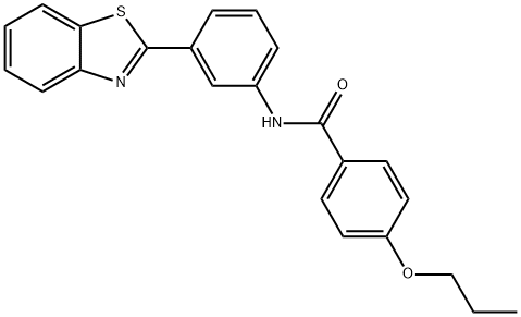 N-[3-(1,3-benzothiazol-2-yl)phenyl]-4-propoxybenzamide 结构式