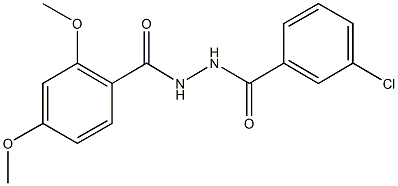 N'-(3-chlorobenzoyl)-2,4-dimethoxybenzohydrazide 结构式