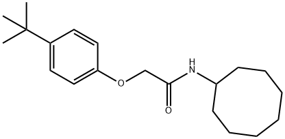 2-(4-tert-butylphenoxy)-N-cyclooctylacetamide 结构式