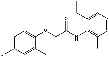 2-(4-chloro-2-methylphenoxy)-N-(2-ethyl-6-methylphenyl)acetamide 结构式