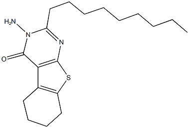 3-amino-2-nonyl-5,6,7,8-tetrahydro[1]benzothieno[2,3-d]pyrimidin-4(3H)-one 结构式