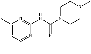 N-(4,6-dimethyl-2-pyrimidinyl)-4-methyl-1-piperazinecarboximidamide 结构式