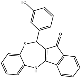 6-(3-hydroxyphenyl)-6,12-dihydro-7H-indeno[2,1-c][1,5]benzothiazepin-7-one 结构式